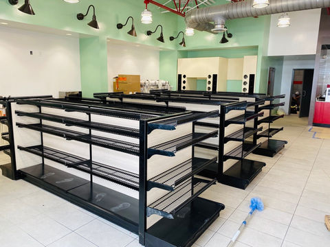 Convenience store display shelving and fixtures